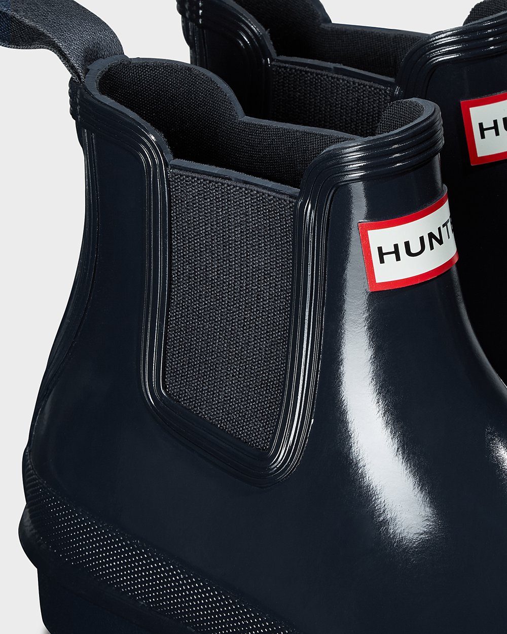 Hunter Mujer Original Gloss - Botas Chelsea Azul Marino - 503-BRHDJS